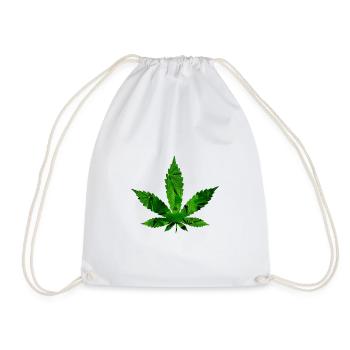 Feuille de cannabis - Sac de sport léger - blanc - Devant