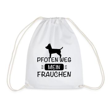 Pfoten weg - Mein Frauchen ! - Turnbeutel - Weiß - Vorne