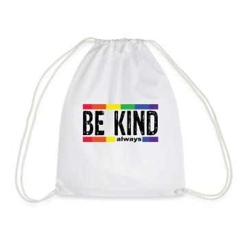 be kind be kind gayBe Kind - Turnbeutel - Weiß - Vorne