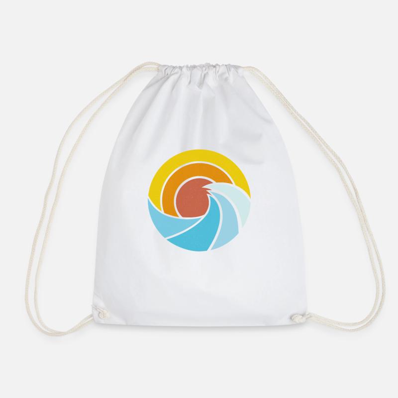Ocean Sunset Logo - Turnbeutel - Weiß