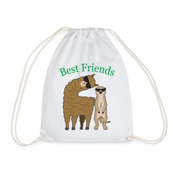 Meilleurs amis Meilleurs amis Cool animaux cadeau - Sac de sport léger - blanc - Devant