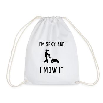 Hommes je suis sexy et je le tonds tondeuse à gazon Cool Mignon - Sac de sport léger - blanc - Devant