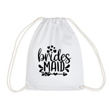 Brides Maid - Hochzeit - Turnbeutel - Weiß - Vorne