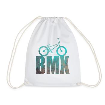 BMX Bike Sport Retro Design Geschenkidee - Turnbeutel - Weiß - Vorne