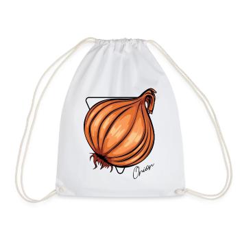 Art vectoriel oignon orange - Sac de sport léger - blanc - Devant