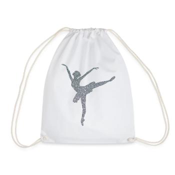 Ballerine danseuse ballet scène danse cadeau - Sac de sport léger - blanc - Devant