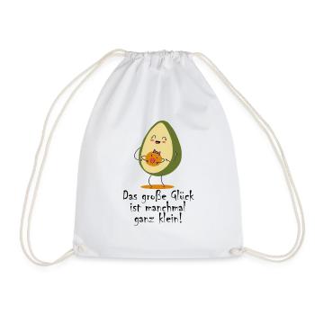 Schwangerschaft Avocado Glück Schwanger Geschenk - Turnbeutel - Weiß - Vorne