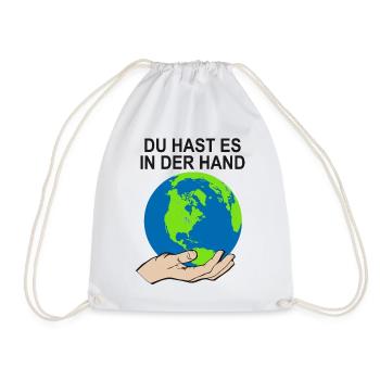 Klimaschutz Bewegung Klimawandel Spruch Klima - Turnbeutel - Weiß - Vorne