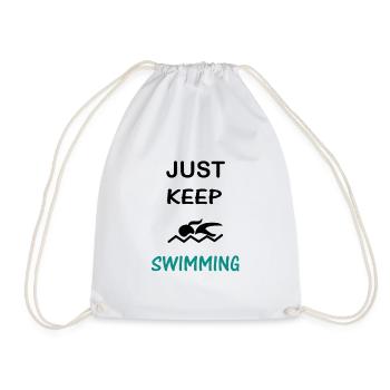 Swimming Swim Swimmer Gift - Drawstring Bag - white - Front