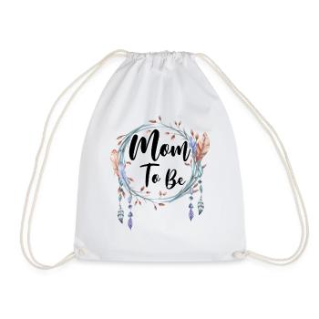 Mom to be Boho Mommy Mama Schwanger Baby Party - Turnbeutel - Weiß - Vorne