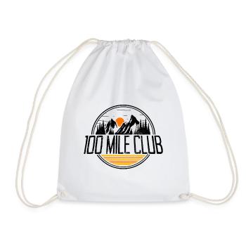 100 Mile Club Traillauf Ultra Trail Running Läufer - Turnbeutel - Weiß - Vorne