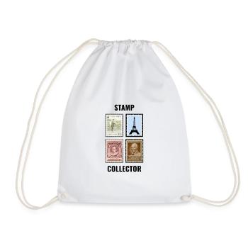 Stamp Collecting Collector Philatelist - Drawstring Bag - white - Front