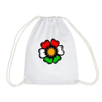 Pop Art Flower Star dans des couleurs fluorescentes - Sac de sport léger - blanc - Devant