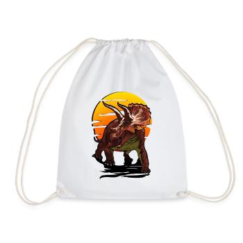 Cadeau de dinosaure tricératops cool pour les dinosaures - Sac de sport léger - blanc - Devant