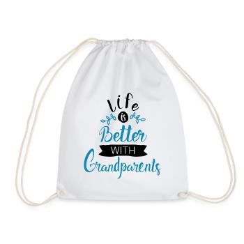 Oma Opa Großeltern Geschenk - Turnbeutel - Weiß - Vorne
