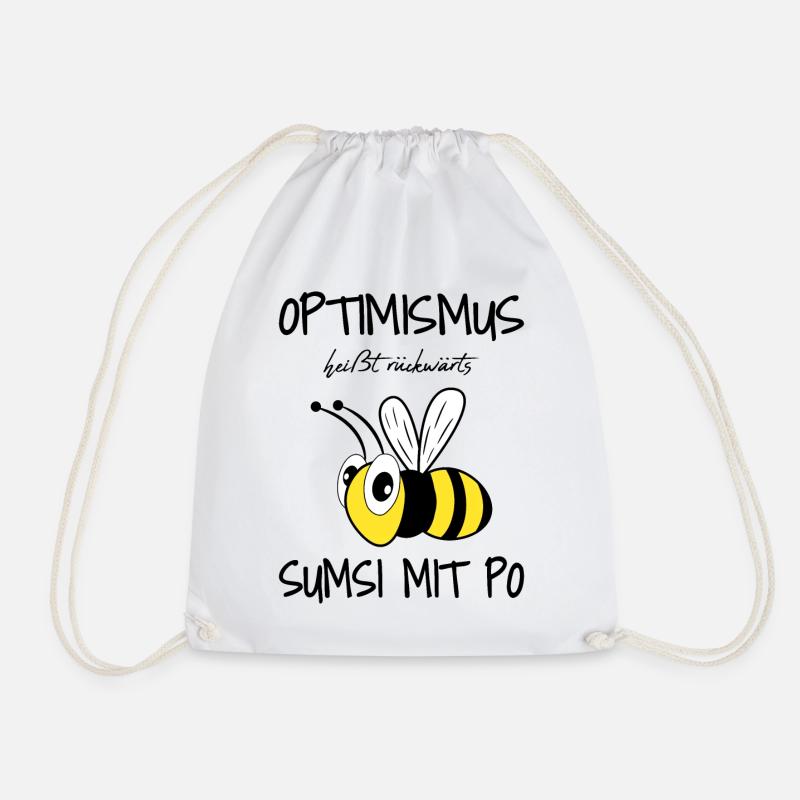 Sumsi Mit Po Imker Optimismus Bienen Geschenk - Turnbeutel - Weiß
