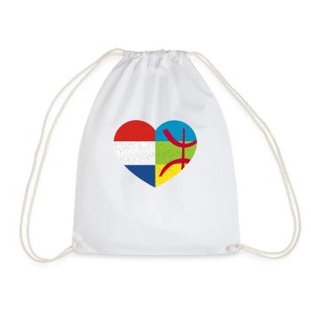 Amazigh Kabyle Dutch Pride Heart Tamazgha - Sac de sport léger - blanc - Devant