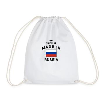 Drapeau de la Russie drapeau russe - Sac de sport léger - blanc - Devant