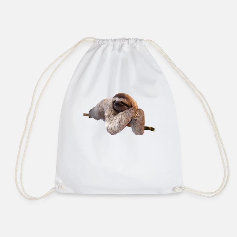 Faultier Sloth Geschenk Idee - Turnbeutel - Weiß