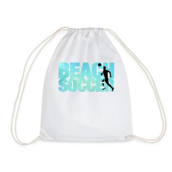 Beach Soccer Beach Soccer Sport Gift - Drawstring Bag - white - Front