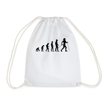 Nordic Walking Walker Evolution Geschenk Frauen - Turnbeutel - Weiß - Vorne