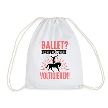 Voltigieren Voltigier Volti Pferdesport Reitsport - Turnbeutel - Weiß - Vorne