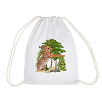 Hare hunting - Drawstring Bag - white - Front