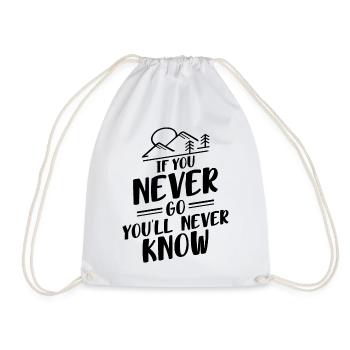 Si vous never Go You’ll Never Know v2 bw - Sac de sport léger - blanc - Devant
