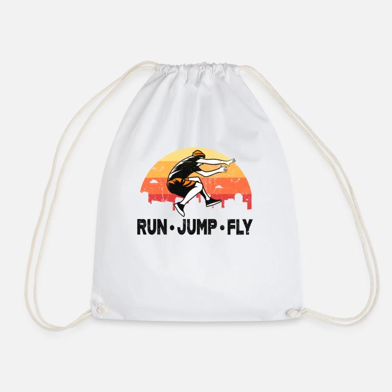 Parkour vintage freerunner - Drawstring Bag - white