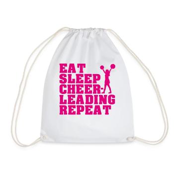 Cheerleading cheerleader saying gift women - Drawstring Bag - white - Front
