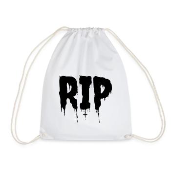 Rip Rest in Peace pastelgoth goth emo gothic metal - Drawstring Bag - white - Front