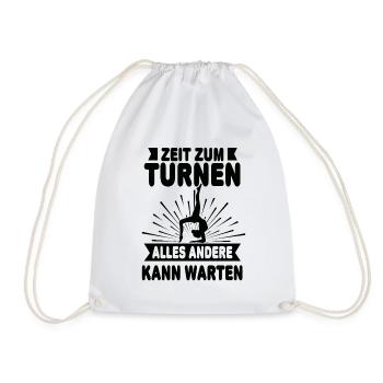 Turnen Turner Akrobat Gymnastik Turnhalle Geschenk - Turnbeutel - Weiß - Vorne