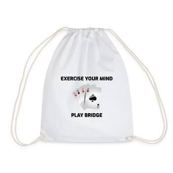 Card Games Casino Bridge Player Gambling Gift - Drawstring Bag - white - Front