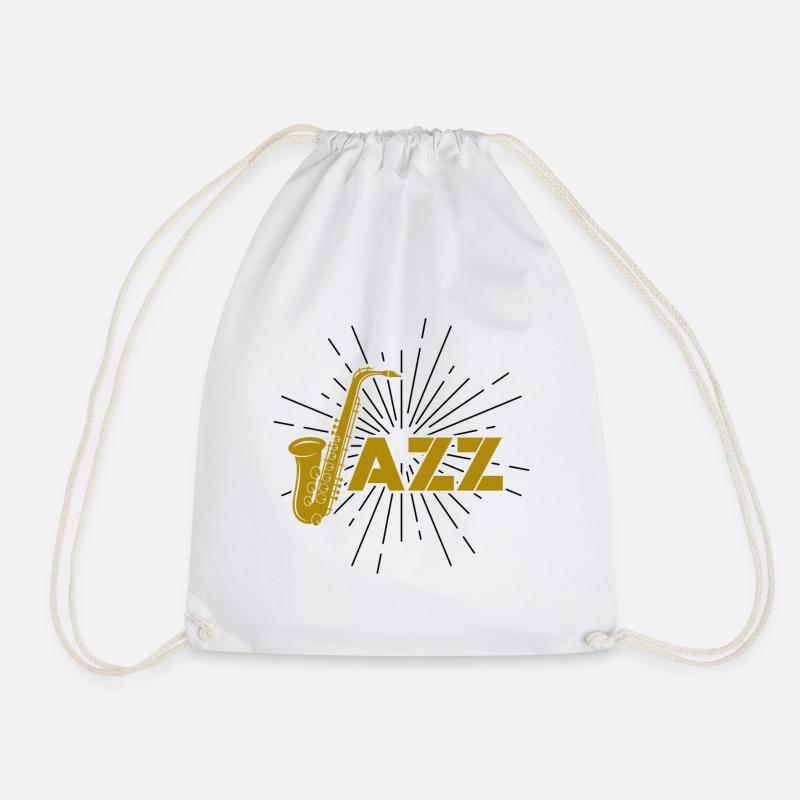 Jazz Saxophon - Turnbeutel - Weiß