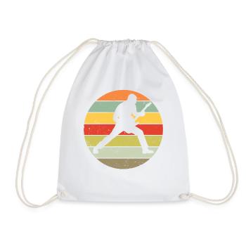 Guitare joueur cadeau rock guitare électrique - Sac de sport léger - blanc - Devant