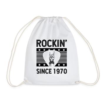 Geschenk für 50-Jährige: Classic Rock 1970 50 .. - Turnbeutel - Weiß - Vorne