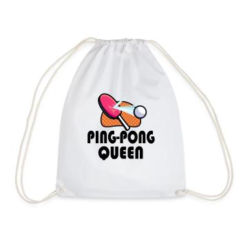 Ping Pong Ping Pong femme joueuse de ping-pong - Sac de sport léger - blanc - Devant
