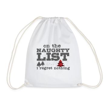 Sur la liste coquine - Noël design - Sac de sport léger - blanc - Devant