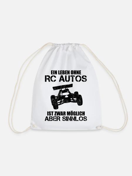 RC Auto Car Modellauto Modellbau Lustiger Spruch - Turnbeutel - Weiß