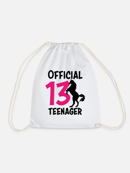13. Geburtstag 13 Jahre Teenager Geschenk Mädchen - Turnbeutel - Weiß