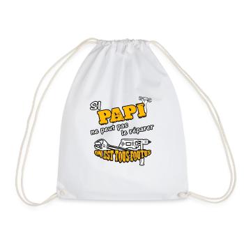 si papi Papy grand-père - Sac de sport léger - blanc - Devant