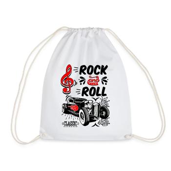 Rockabilly Autos Vintage Rocker Rock N Roll - Turnbeutel - Weiß - Vorne