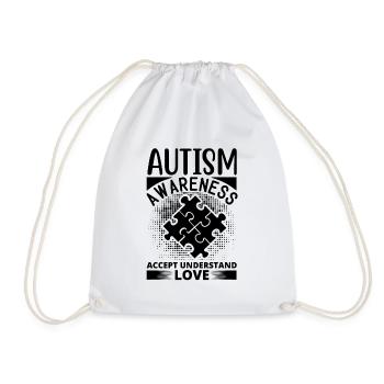 Vibrant pattern on elegant fabric - Drawstring Bag - white - Front