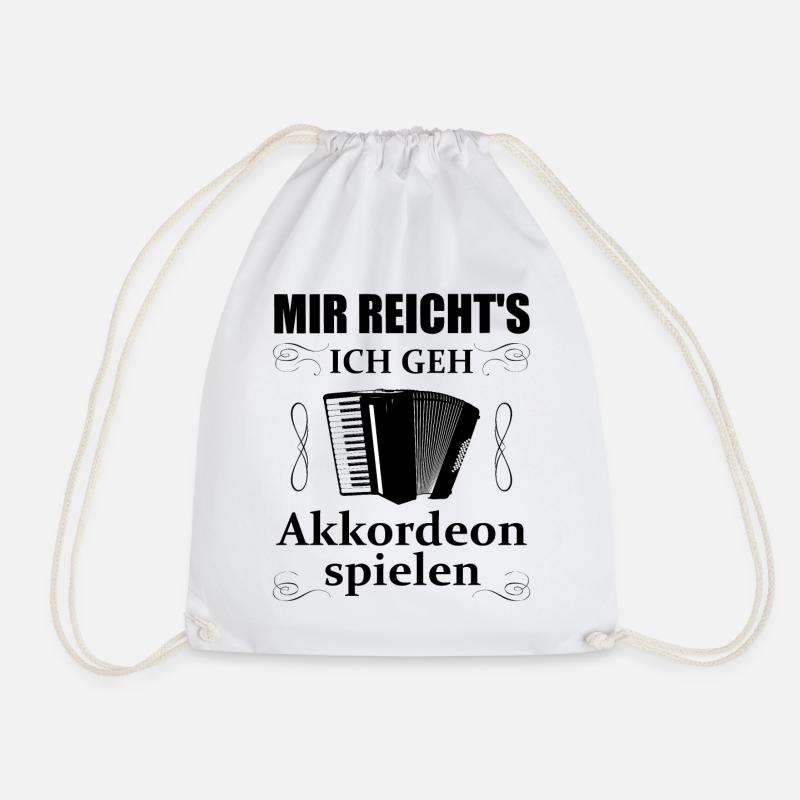 Akkordeon Akkordeonspieler Spruch Geschenk - Turnbeutel - Weiß