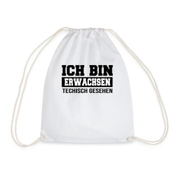 18 Jahre 18 Geburtstag Geschenk - Turnbeutel - Weiß - Vorne