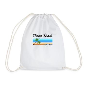 Pismo Beach California USA beach - Drawstring Bag - white - Front