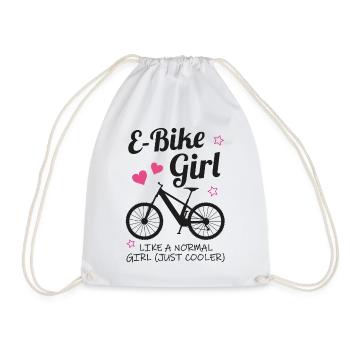 E-Bike Girl fille vélo électrique cadeau - Sac de sport léger - blanc - Devant