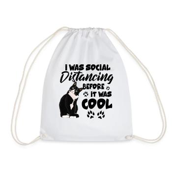 J'étais à distance sociale avant que ce soit cool T-shirt - Sac de sport léger - blanc - Devant