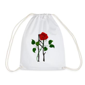 Des tentacules de rose sur la grille du forgeron - Sac de sport léger - blanc - Devant