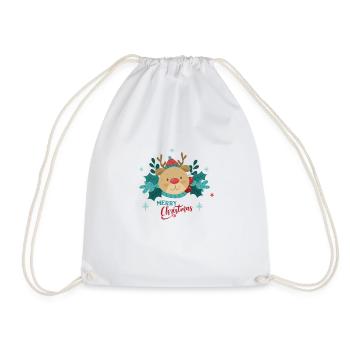 Toll Rudolf the Red Nosed Reindeer Merry Christmas - Drawstring Bag - white - Front